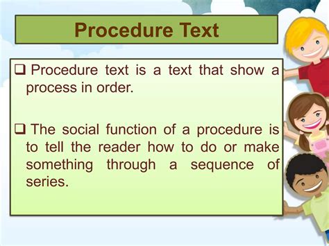 Social Function Of Procedure Text