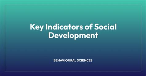 Social Indicators Of Development