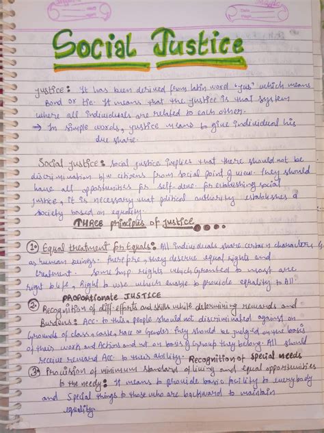Social Justice Class 11 Notes