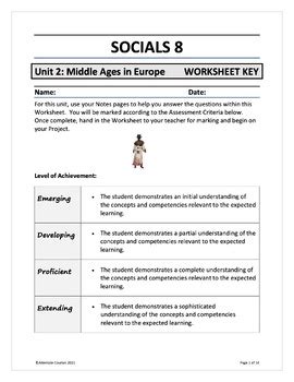 Social Studies Middle Ages Answer Guide