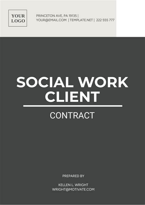 Social Work Client Contract Template