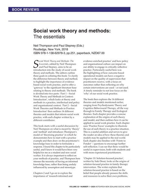 Social Work Theory And Methods Comparison Table