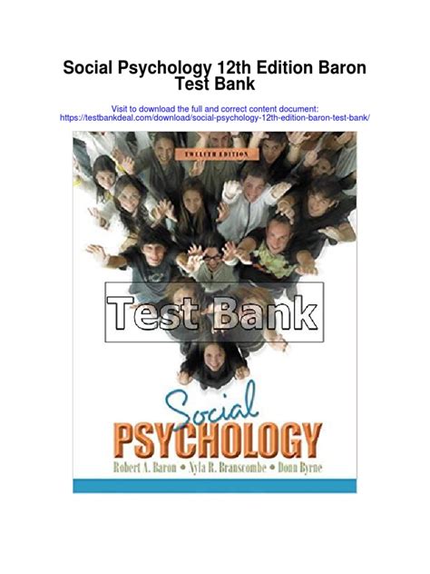 Full Download Social Psychology 12Th Edition Baron File Type Pdf 