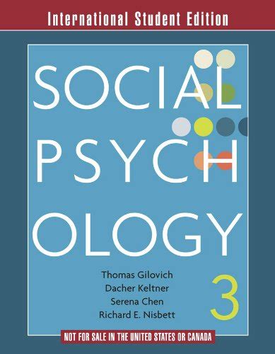 Download Social Psychology Gilovich Third Edition 