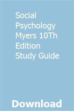 Download Social Psychology Myers Study Guide 