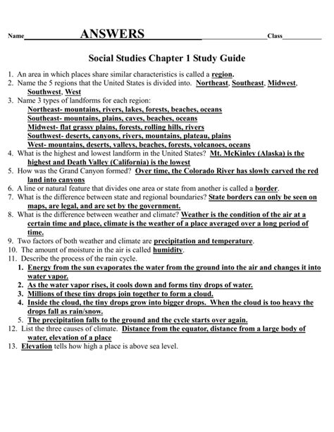 Read Social Studies Alive Study Guide Ch 1 What Are The 