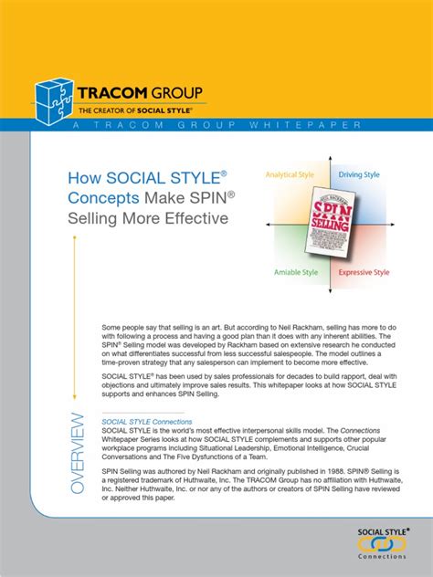 Full Download Social Style And Spin Selling Whitepaper 