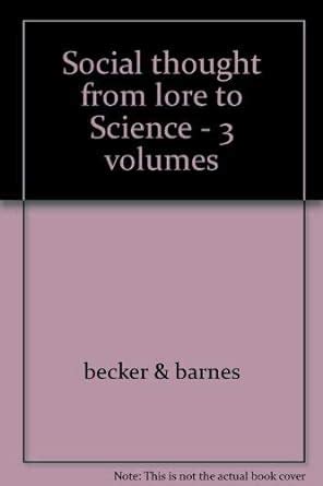 Full Download Social Thought From Lore To Science V 3 