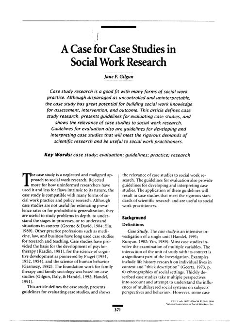 Read Online Social Work Research Papers 