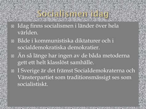 socialismen idag