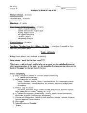 socials 10 horizons exam
