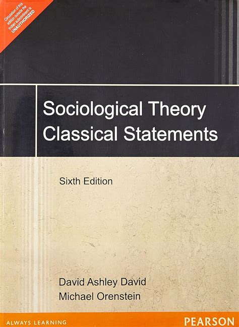 Sociological Theory Classical Statements