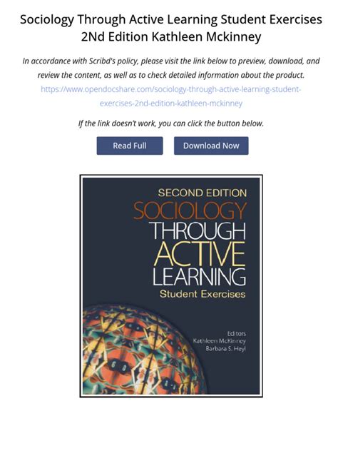 Sociology Through Active Learning Student Exercises