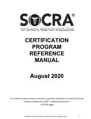 Full Download Socra Certification Program Reference Manual 