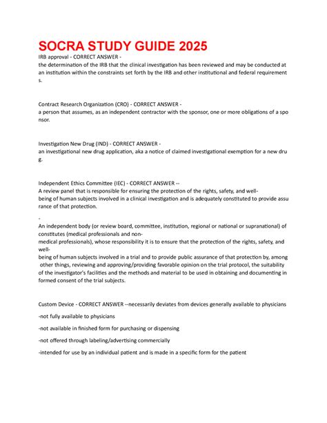 Read Socra Study Guide 