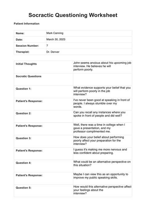 Socratic Questioning Pdf