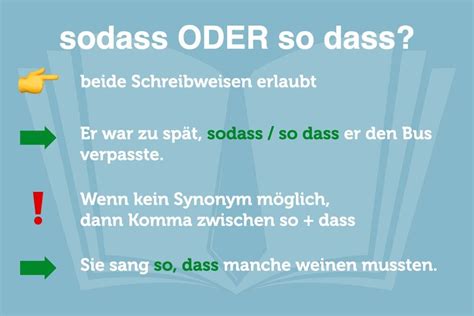 Sodass Oder So Dass