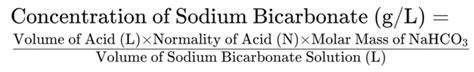 Sodium Bicarbonate Solution Density