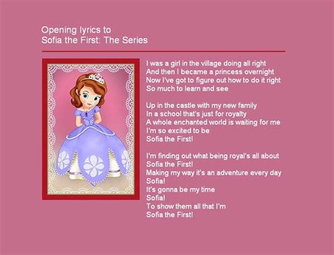 Sofia First Song Lyrics