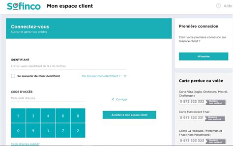 Sofinco Espace Client