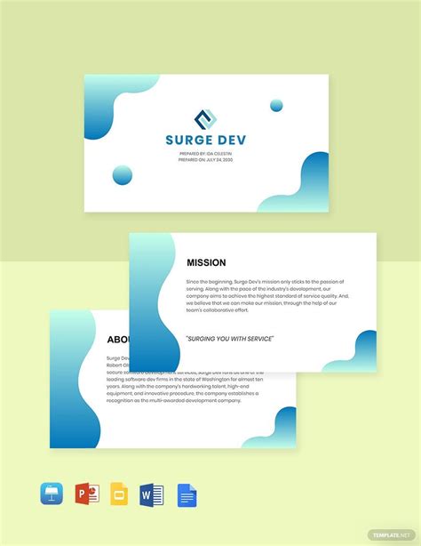 Software Development Company Profile Template Doc