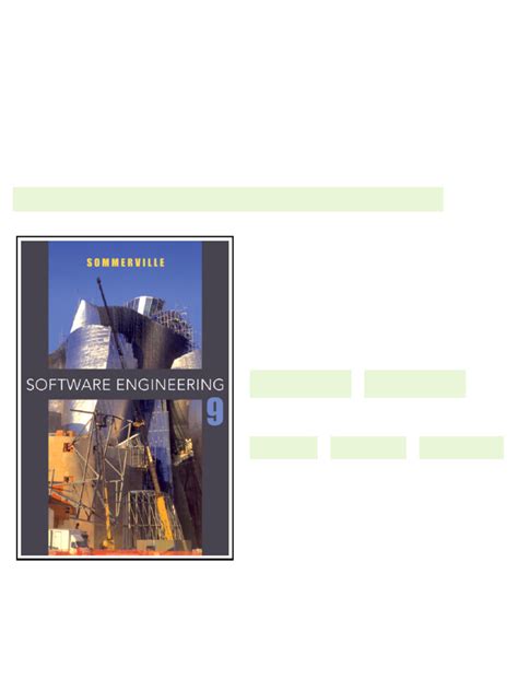 Software Engineering 9 Sommerville Solution Manual