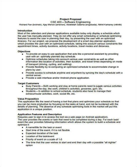 Software Engineering Project Proposal Sample