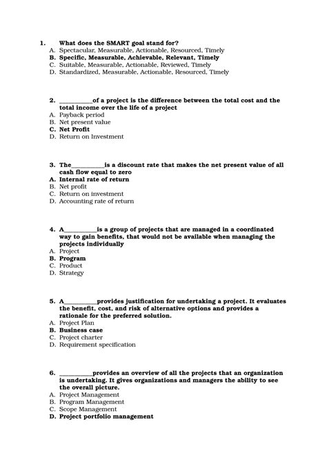 software project management multiple choice question answers