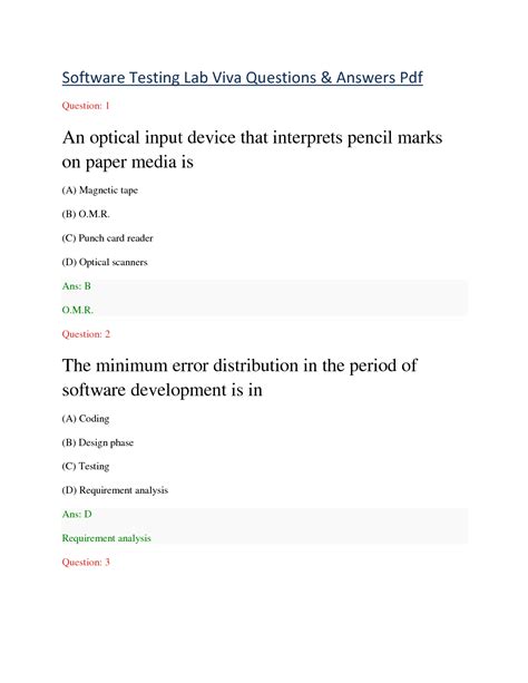 software testing lab viva questions and answers