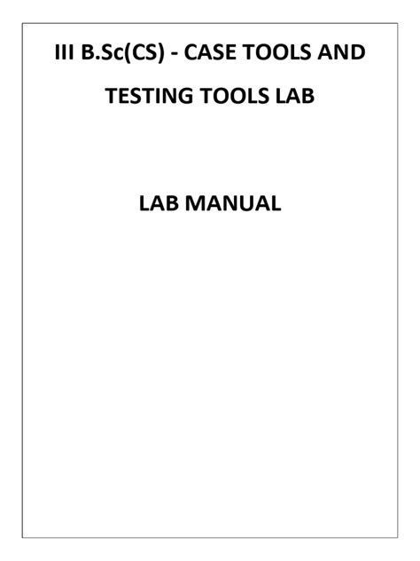 Software Tools Lab Manual