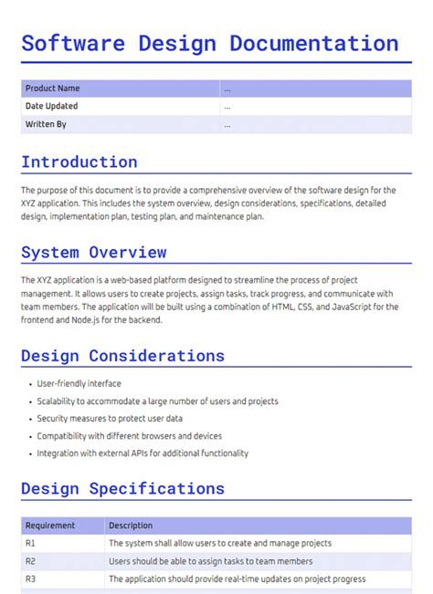 Software User Documentation Example