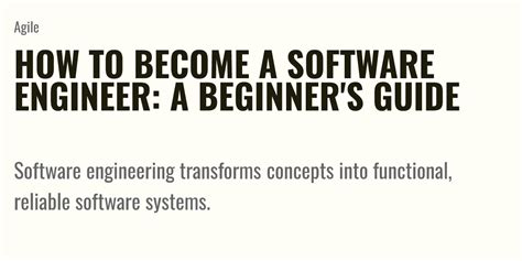 Read Software Engineering A Beginners Guide 