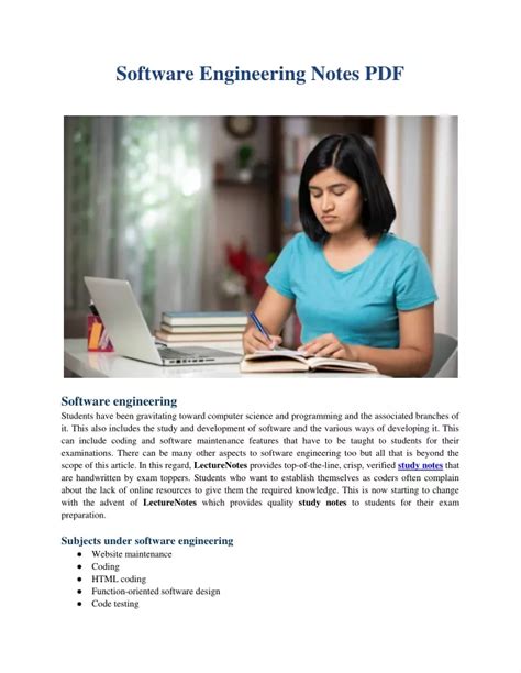 Download Software Engineering Notes Free Download 