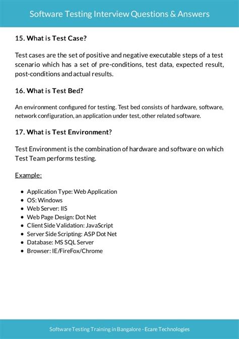 Download Software Testing Questions Answers 