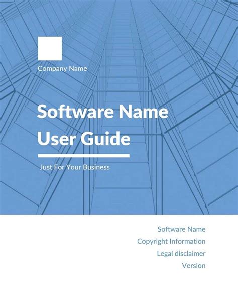 Download Software User Guide Template Word 