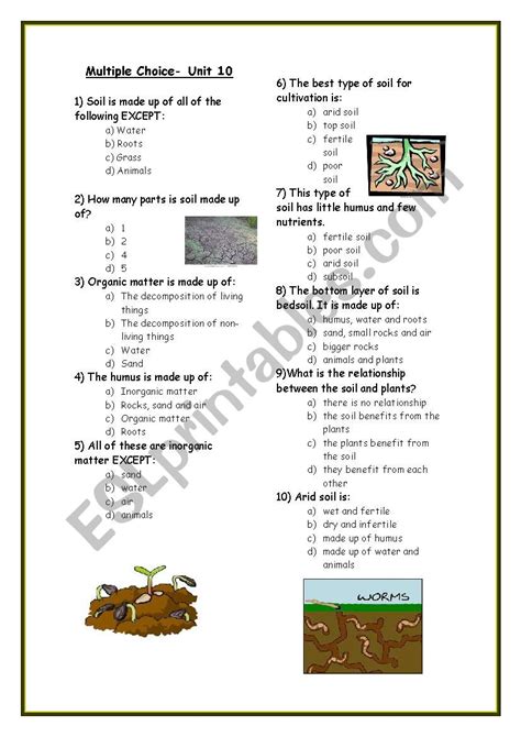 soil fertility multiple choice questions