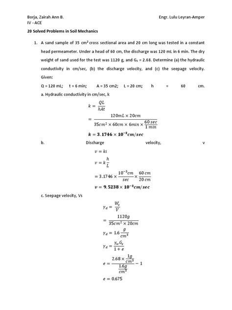 soil mechanics solved problems