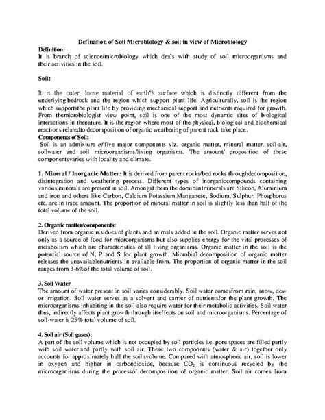 soil microbiology lecture notes