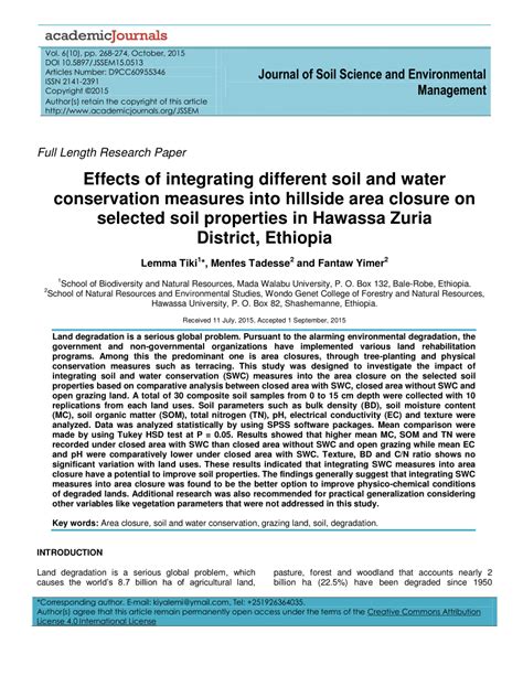 Full Download Soil Conservation Research Paper 