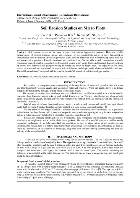 Read Online Soil Erosion Studies On Micro Plots Ugc Approved Journal 