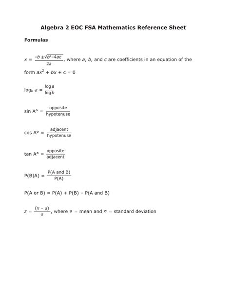 Sol Simulation Eoc Algebra 2 Chesterfield County