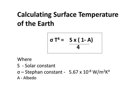 Solar Constant Formula