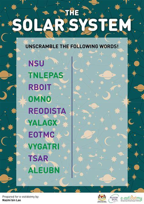 solar scramble answers
