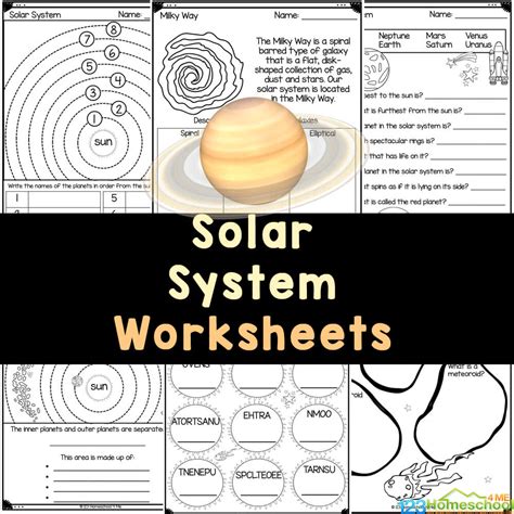 Solar System Worksheets 123 Homeschool 4 Me Planets Worksheet For Kids - Planets Worksheet For Kids