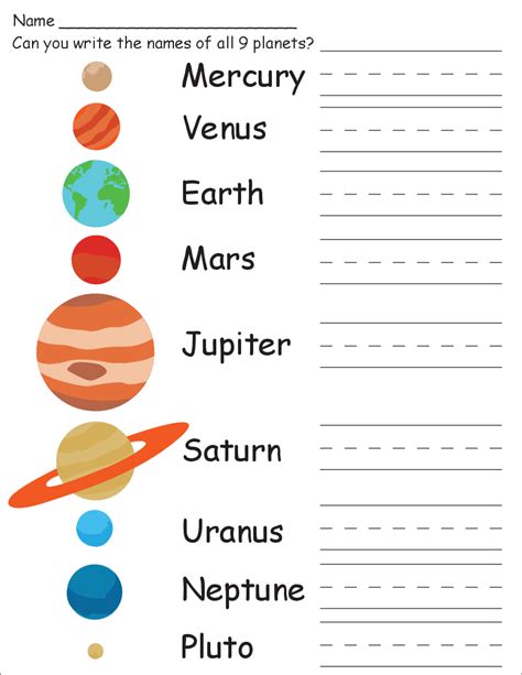 Solar System Worksheets 1st Grade Worksheet Solar System - 1st Grade Worksheet Solar System
