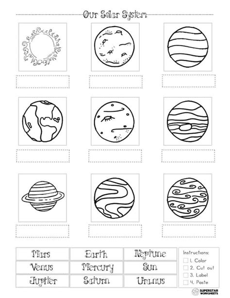 Solar System Worksheets Superstar Worksheets Label The Planets Worksheet - Label The Planets Worksheet