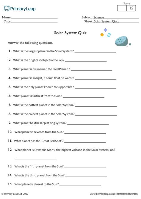 Download Solar System Quiz With Answers 