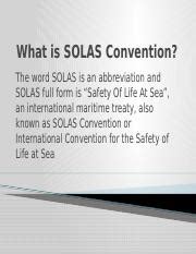 Solas Full Form