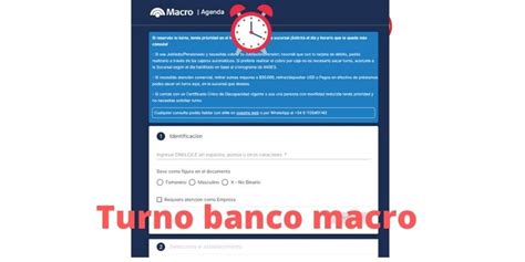 Solicitar Turno Banco Macro