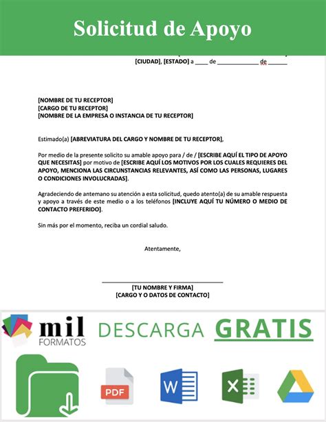 Solicitud De Apoyo